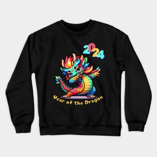 2024 Year of the dragon Chinese Zodiac Gay Dabbing Rainbow Crewneck Sweatshirt